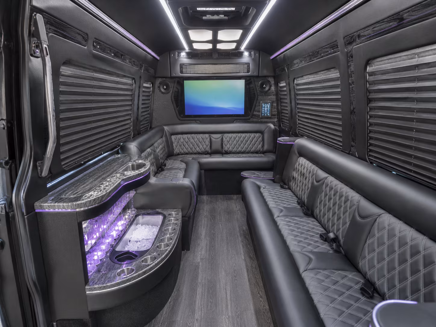 fall river 50 passenger party bus inside